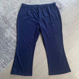 Woman Within Women's Navy Blue Sweat Lounge Plus Size Pants Trousers 28W